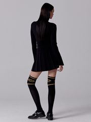 UTAA Gold Scudo Ring Panther Knit Sleeve : Women's Black
