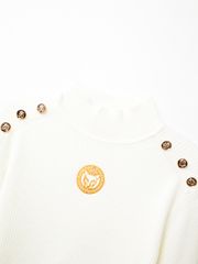 UTAA Gold Scudo Ring Panther Knit Sleeve : Women's White