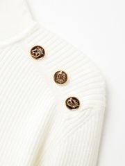 UTAA Gold Scudo Ring Panther Knit Sleeve : Women's White