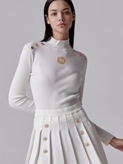 UTAA Gold Scudo Ring Panther Knit Sleeve : Women's White