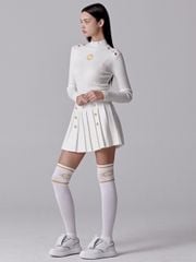 UTAA Gold Scudo Ring Panther Knit Sleeve : Women's White