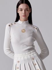 UTAA Gold Scudo Ring Panther Knit Sleeve : Women's White