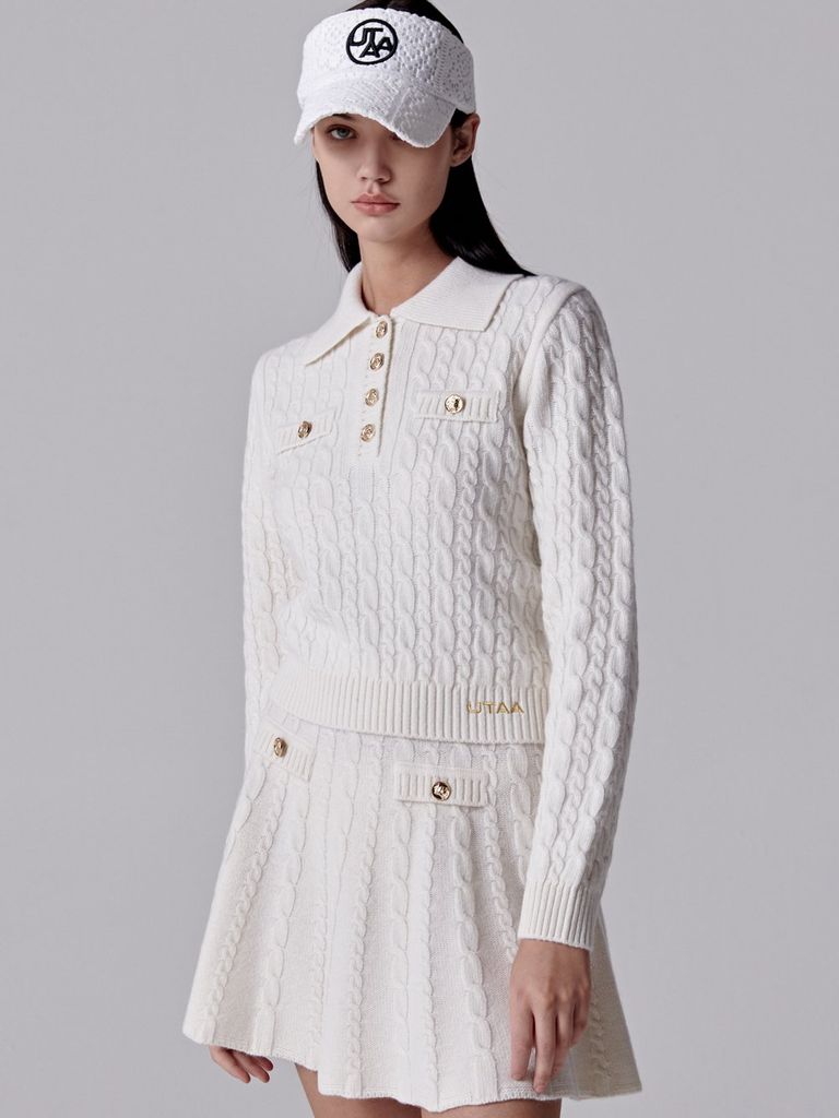 UTAA Ducat Wool Knit Pullover : Women's Ivory