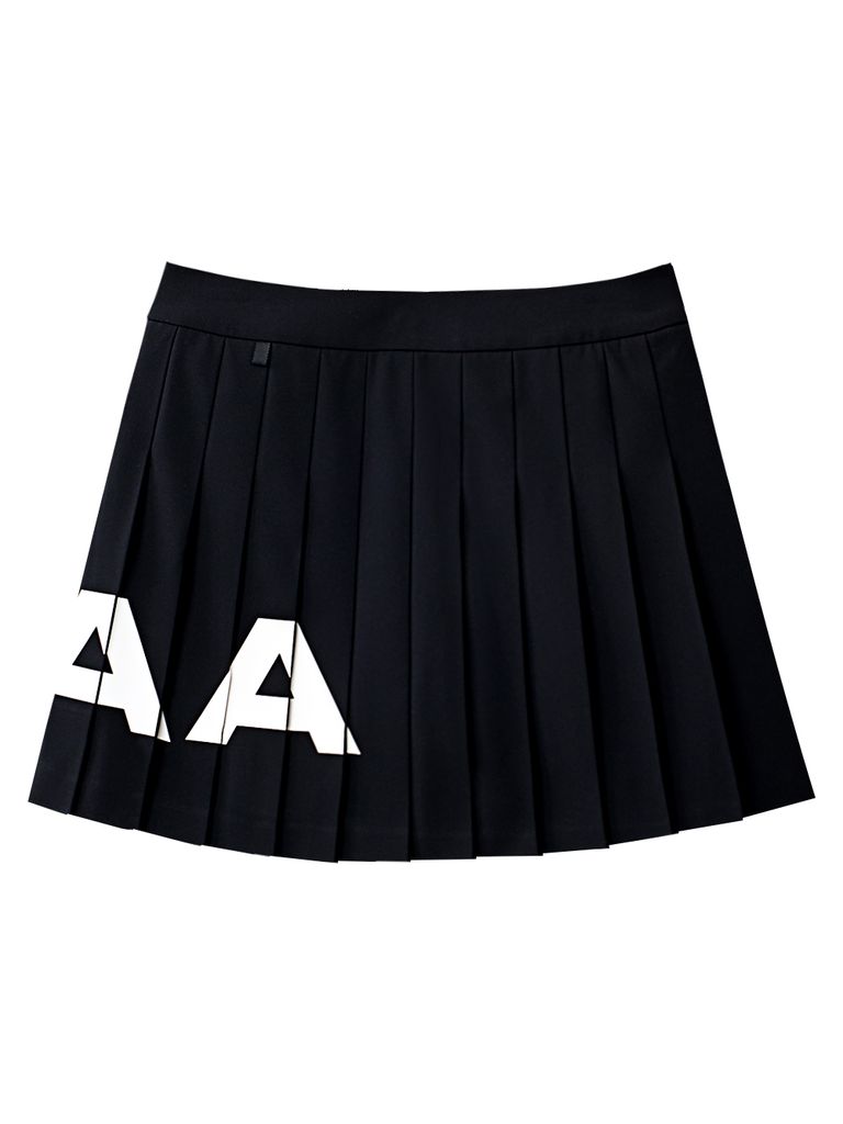 UTAA Bold Logo Flare Skirt : Black