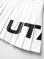 UTAA Bold Logo Flare Skirt : White