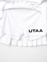 UTAA Bold Logo Flare Skirt : White
