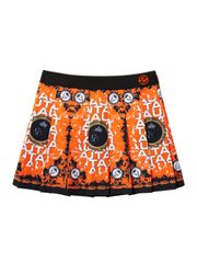 UTAA Blanc Baroque Panther Flare Skirt: Women's Orange