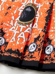 UTAA Blanc Baroque Panther Flare Skirt: Women's Orange