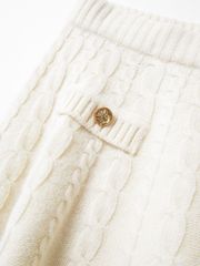 UTAA Ducat Wool Knit Flare Skirt : Ivory