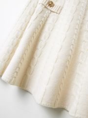 UTAA Ducat Wool Knit Flare Skirt : Ivory