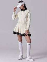 UTAA Punching Lace Flare Skirt : Ivory