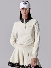 UTAA Ducat Punching Lace PK Sleeve : Women's Ivory