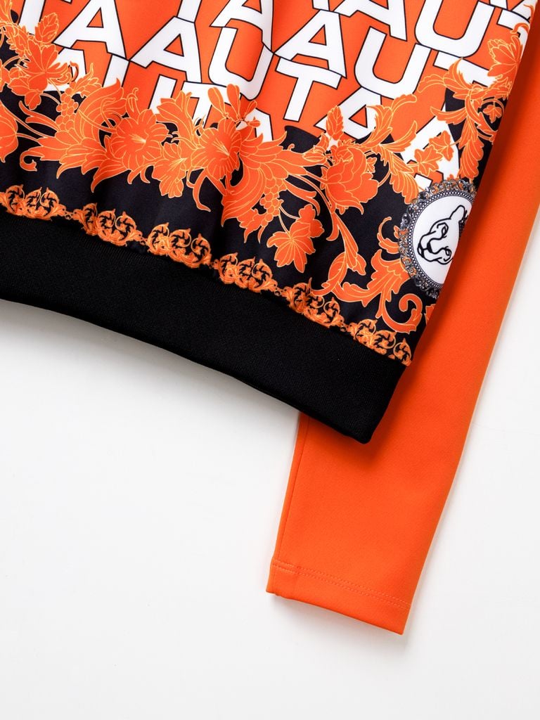 UTAA Blanc Baroque Panther PK Sleeve: Women's Orange