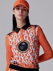 UTAA Blanc Baroque Panther PK Sleeve: Women's Orange