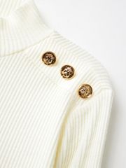 UTAA Gold Emblem Turtleneck Sleeve : Women's White