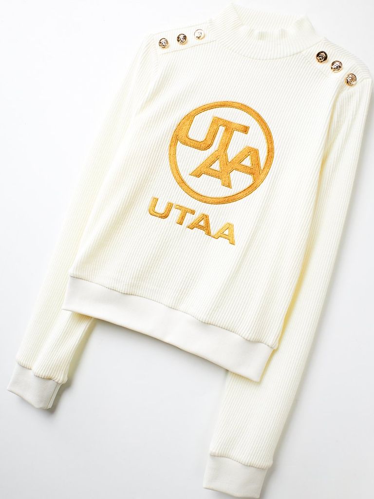 UTAA Gold Emblem Turtleneck Sleeve : Women's White