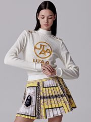 UTAA Gold Emblem Turtleneck Sleeve : Women's White