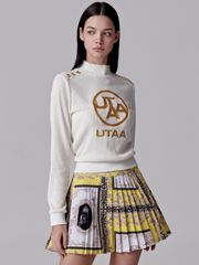 UTAA Gold Emblem Turtleneck Sleeve : Women's White