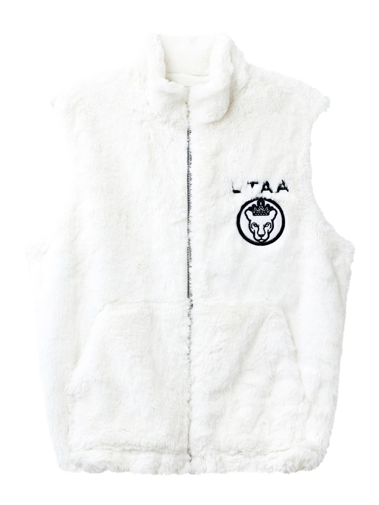 UTAA Crown Panther Fur Vest : Women's Ivory