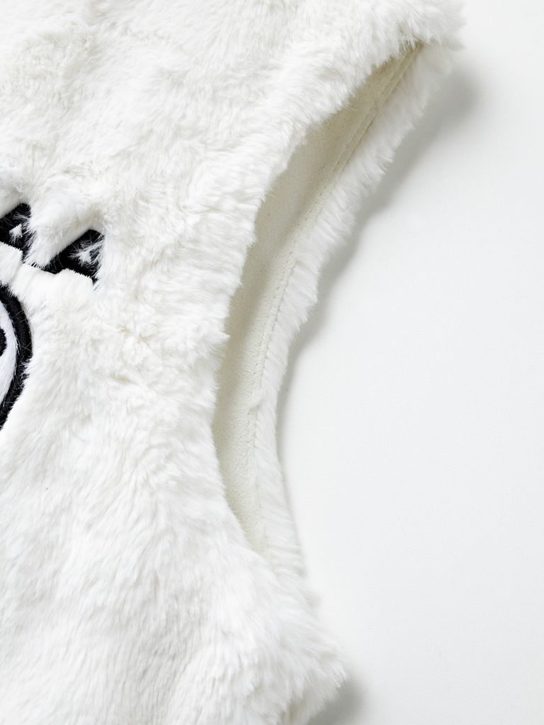 UTAA Crown Panther Fur Vest : Women's Ivory
