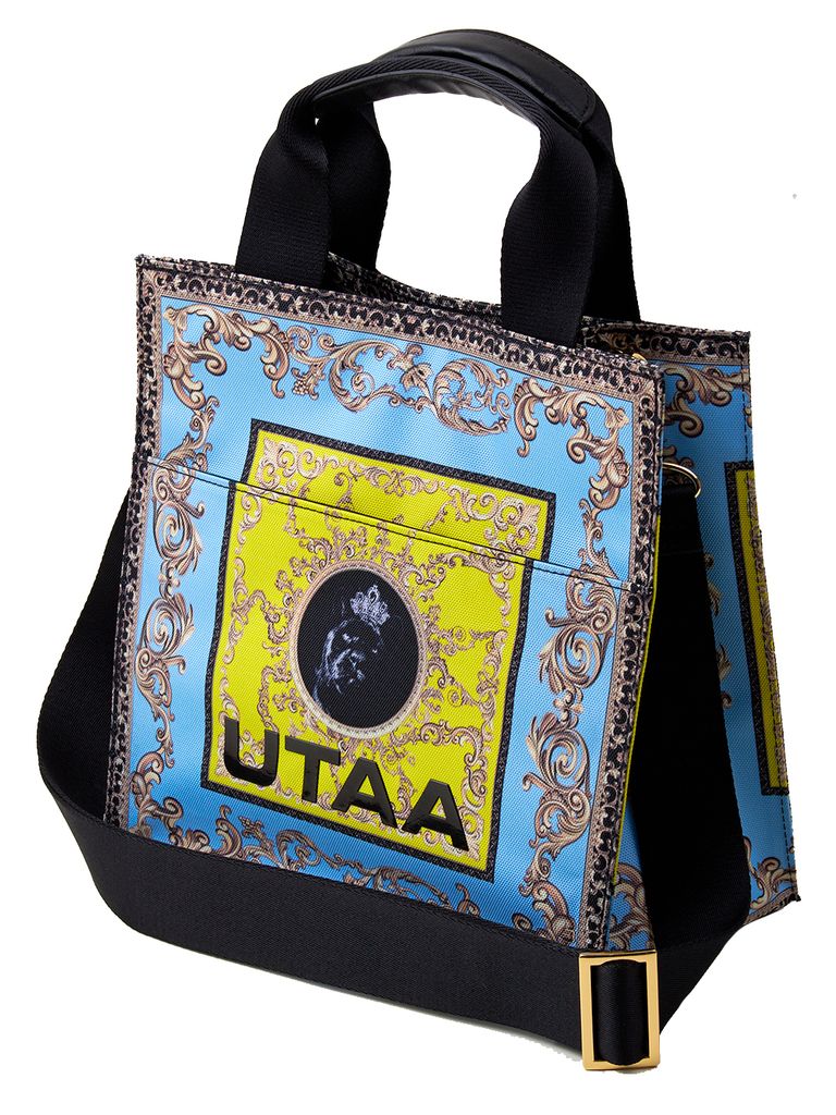 UTAA Neon Baroque Tote Bag : Sky Blue