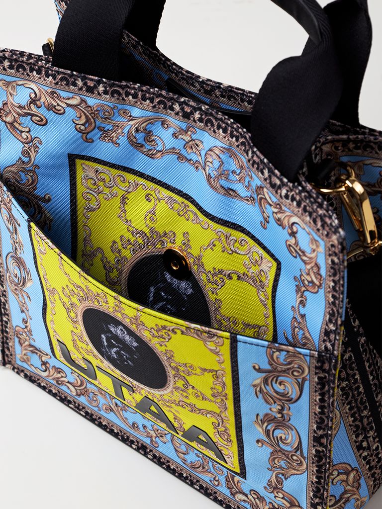 UTAA Neon Baroque Tote Bag : Sky Blue