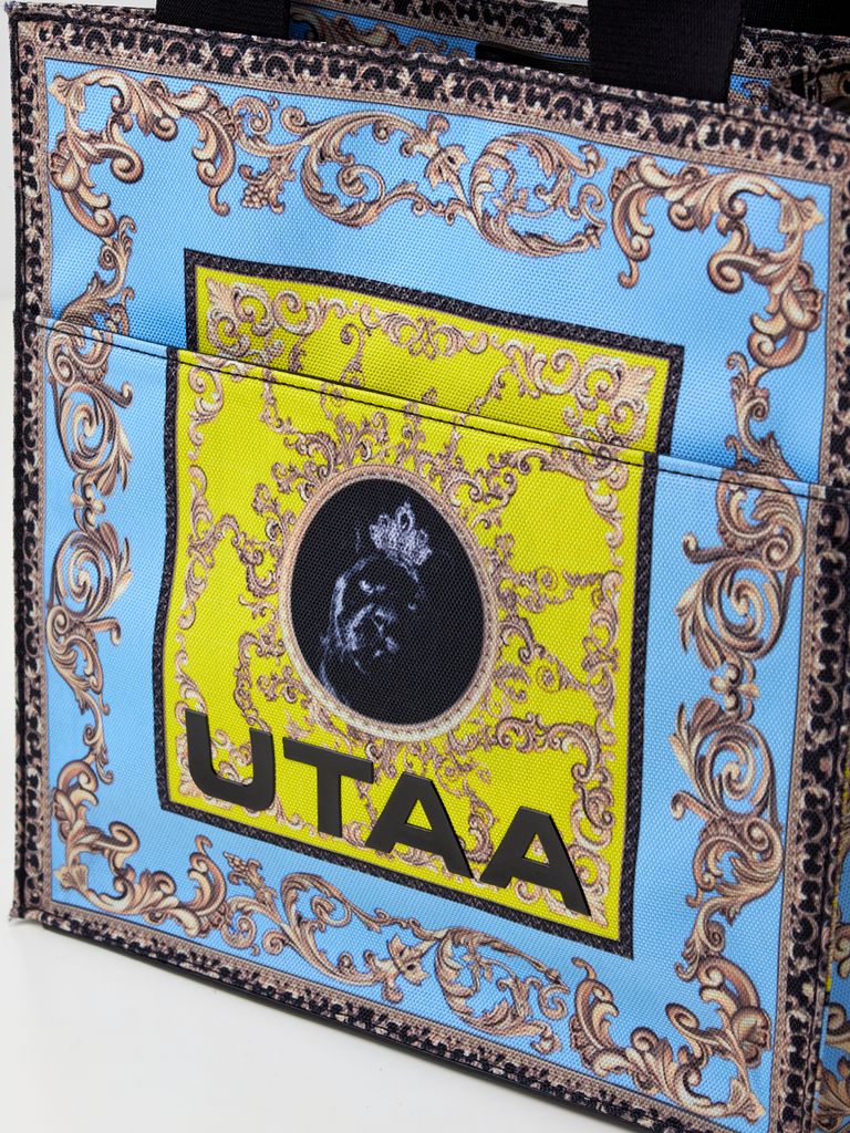 UTAA Neon Baroque Tote Bag : Sky Blue