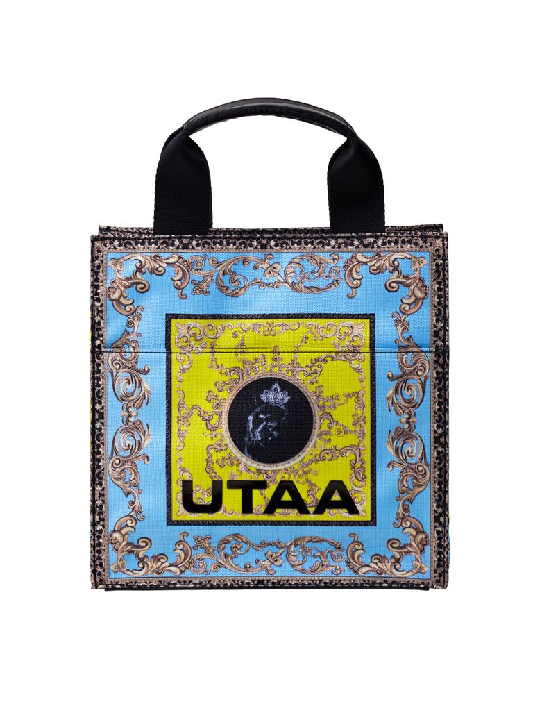 UTAA Neon Baroque Tote Bag : Sky Blue