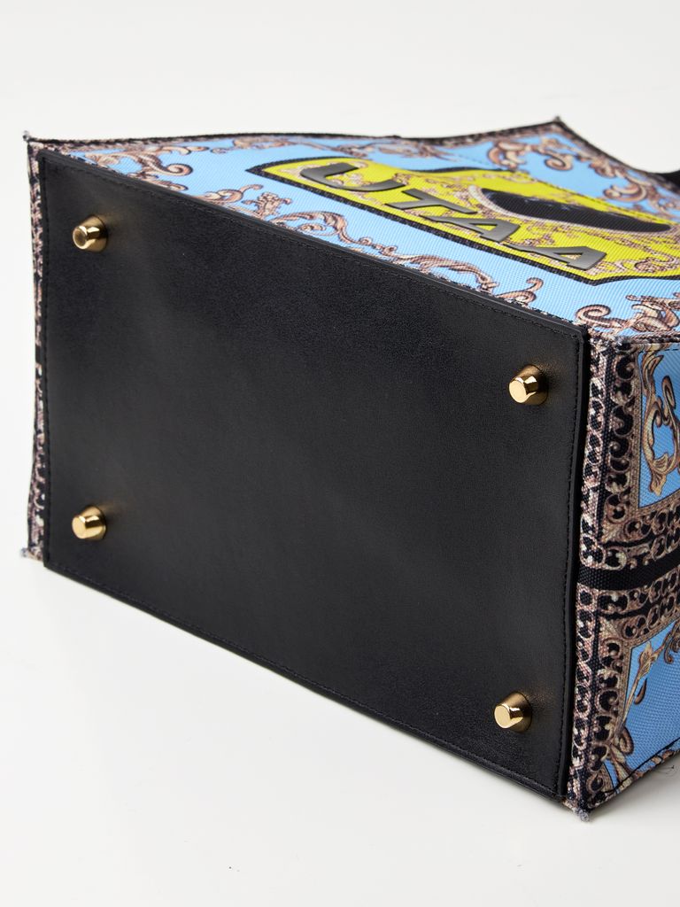 UTAA Neon Baroque Tote Bag : Sky Blue