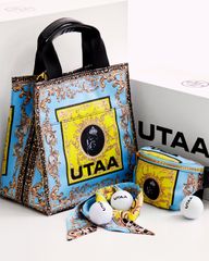 UTAA Neon Baroque Tote Bag : Sky Blue