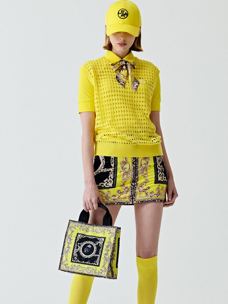 UTAA Neon Baroque Tote Bag : Yellow