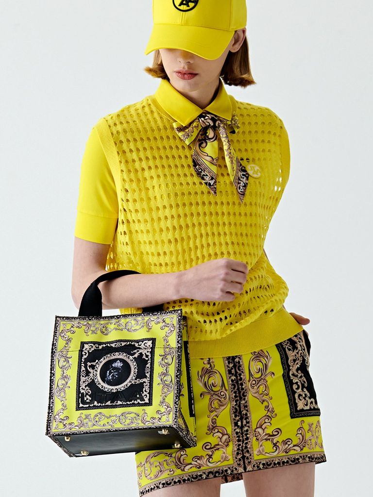 UTAA Neon Baroque Tote Bag : Yellow