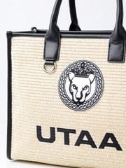 UTAA Tournesol Raffia Tote Bag : Beige