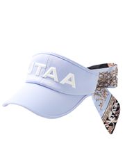UTAA Color Pearl Baroque Figure Ribbon Sun Visor : Women's Sky Blue