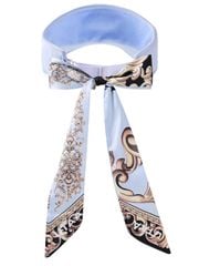 UTAA Color Pearl Baroque Figure Ribbon Sun Visor : Women's Sky Blue