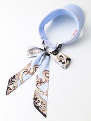 UTAA Color Pearl Baroque Figure Ribbon Sun Visor : Women's Sky Blue