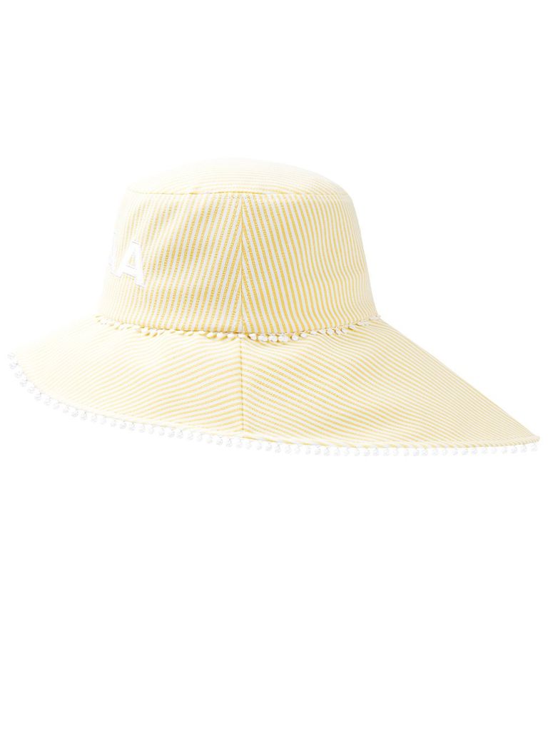 UTAA Dot Lace Pinstripe Bucket Hat : Women's Yellow
