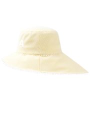 UTAA Dot Lace Pinstripe Bucket Hat : Women's Yellow