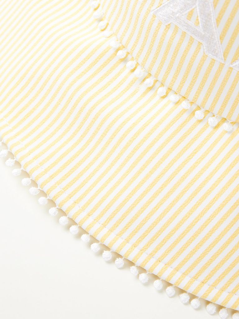 UTAA Dot Lace Pinstripe Bucket Hat : Women's Yellow
