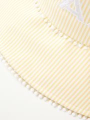 UTAA Dot Lace Pinstripe Bucket Hat : Women's Yellow