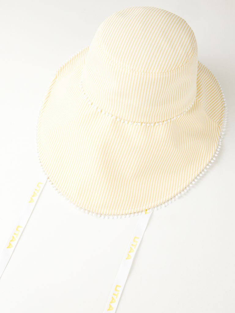 UTAA Dot Lace Pinstripe Bucket Hat : Women's Yellow