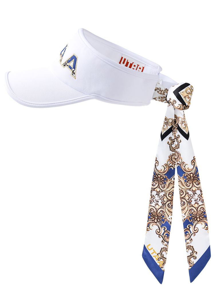 UTAA APEX Chain Baroque Frontier Ribbon Sun Visor : Women's Blue