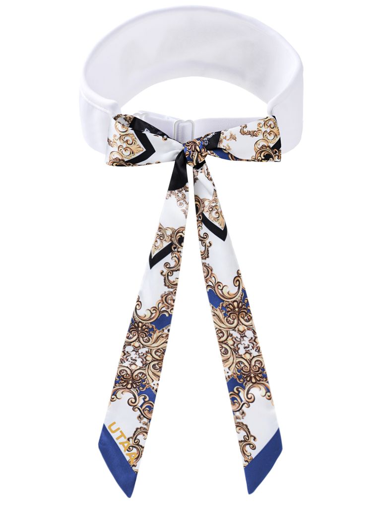 UTAA APEX Chain Baroque Frontier Ribbon Sun Visor : Women's Blue