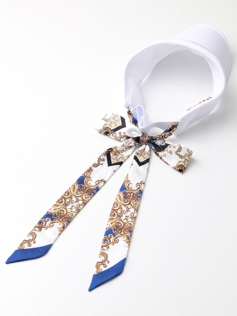 UTAA APEX Chain Baroque Frontier Ribbon Sun Visor : Women's Blue