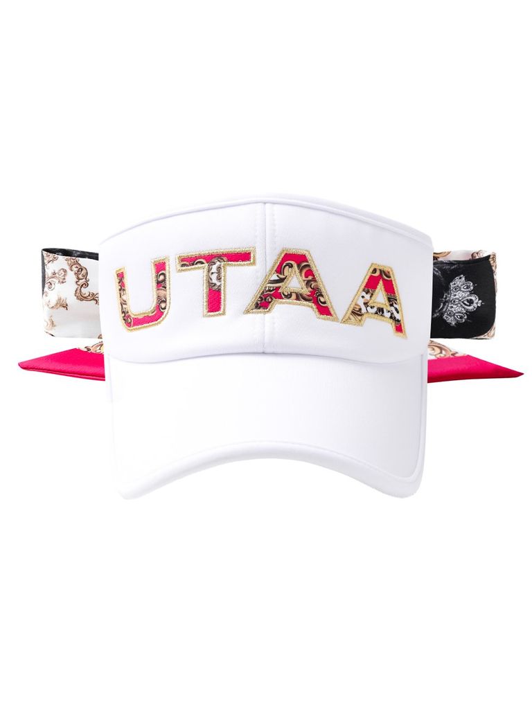 UTAA APEX Chain Baroque Frontier Ribbon Sun Visor : Women's Pink