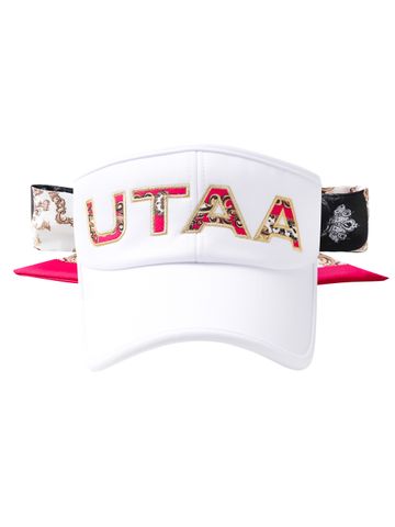 UTAA APEX Chain Baroque Frontier Ribbon Sun Visor : Women's Pink