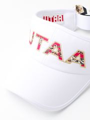UTAA APEX Chain Baroque Frontier Ribbon Sun Visor : Women's Pink