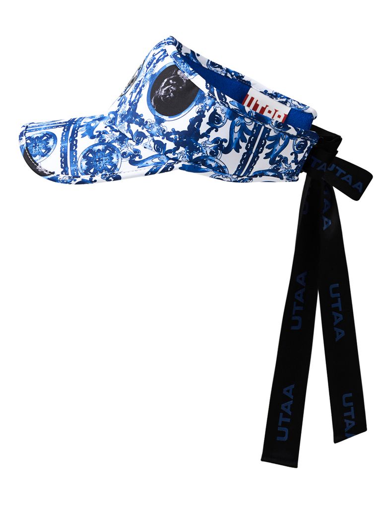 UTAA Sequence Baroque Graphic Tie Sun Visor : Women's Blue