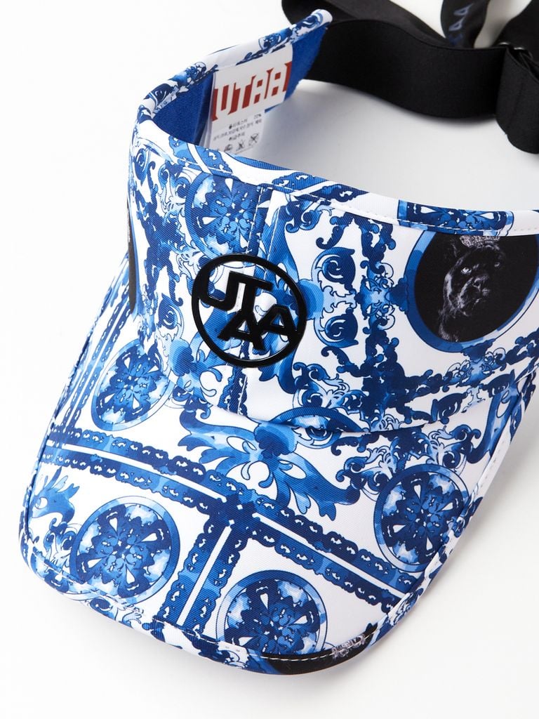 UTAA Sequence Baroque Graphic Tie Sun Visor : Women's Blue