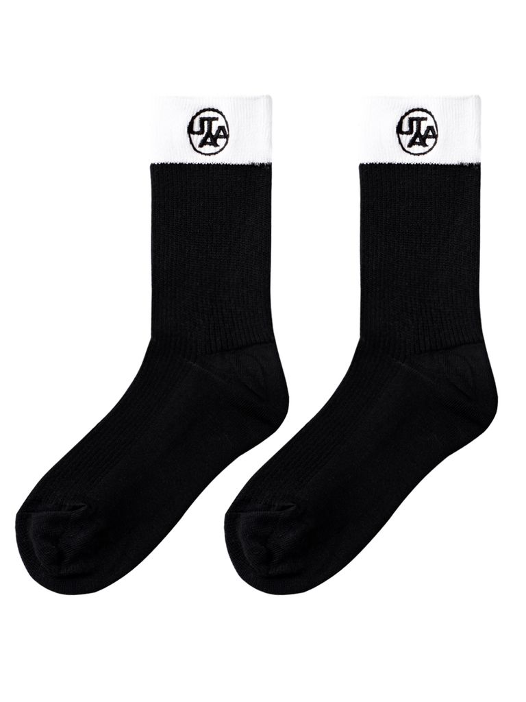 UTAA Symbol Color Socks : Women's Black